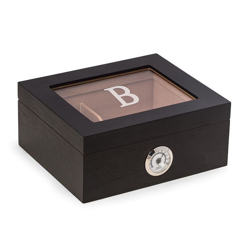 Bey-Berk Initial Monogram Cigar Humidor