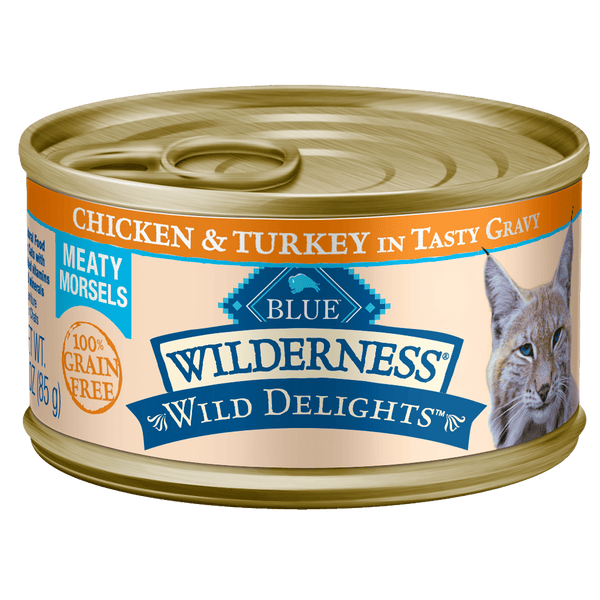 Blue Buffalo Wilderness Wild Delights Chicken and Turkey Canned Cat Fo