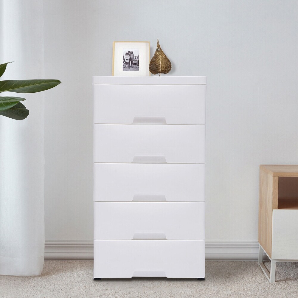 Storage Cabinet with 5 Drawers Nightstand Bedside Furniture