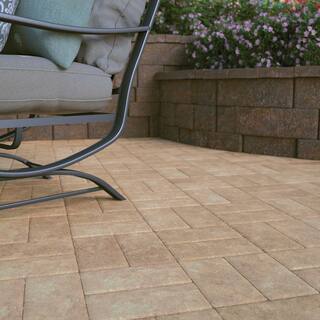 Oldcastle 8 in. x 4 in. x 1.25 in. Amaretto Concrete Holland Overlay Paver 10150454