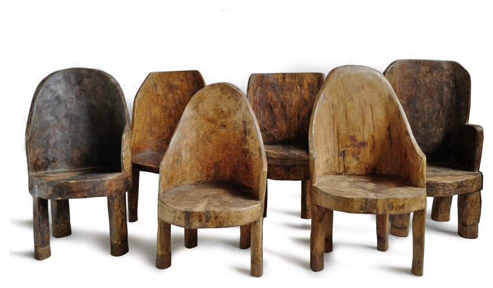 Consigned Vintage Naga Tribe Chair 6   Rustic   Armchairs And Accent Chairs   by Design Mix Furniture  Houzz