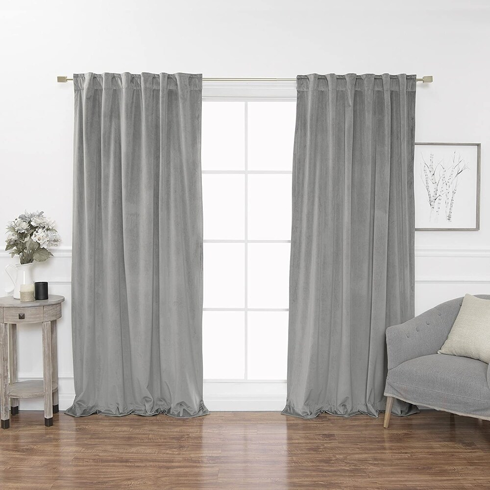 Luster Velvet Grommet Room Darkening Curtains   Stainless Steel Grommet Top (Single Panel)