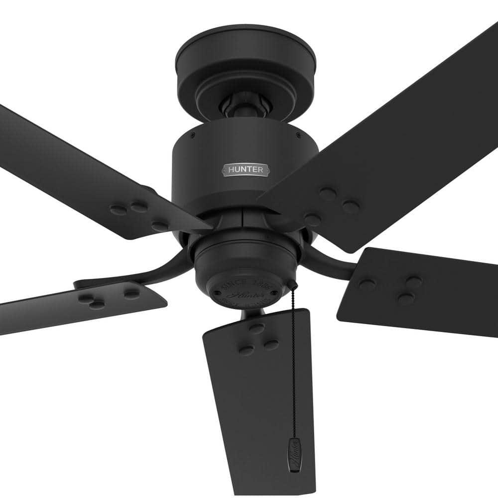 Hunter Windbound 52 in IndoorOutdoor Matte Black Ceiling Fan