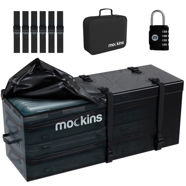 Mockins Hitch Mount Cargo Bag 58 quot lx24 quot hx20 quot w 16 Cu Black