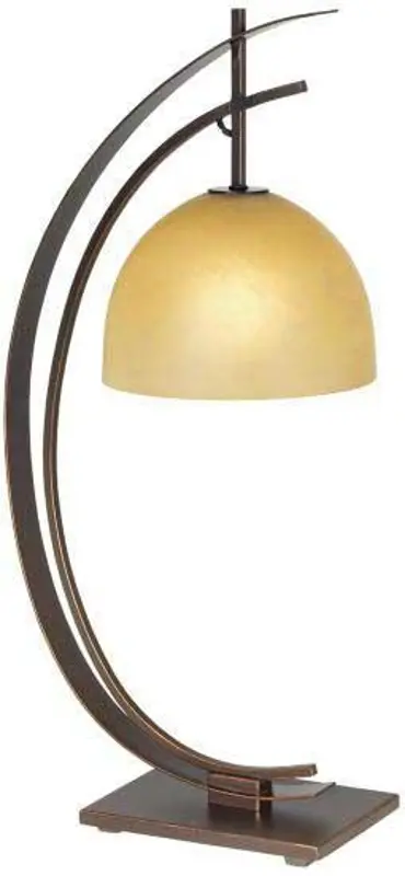 Orbit Bronze with Gold Edge Table Lamp