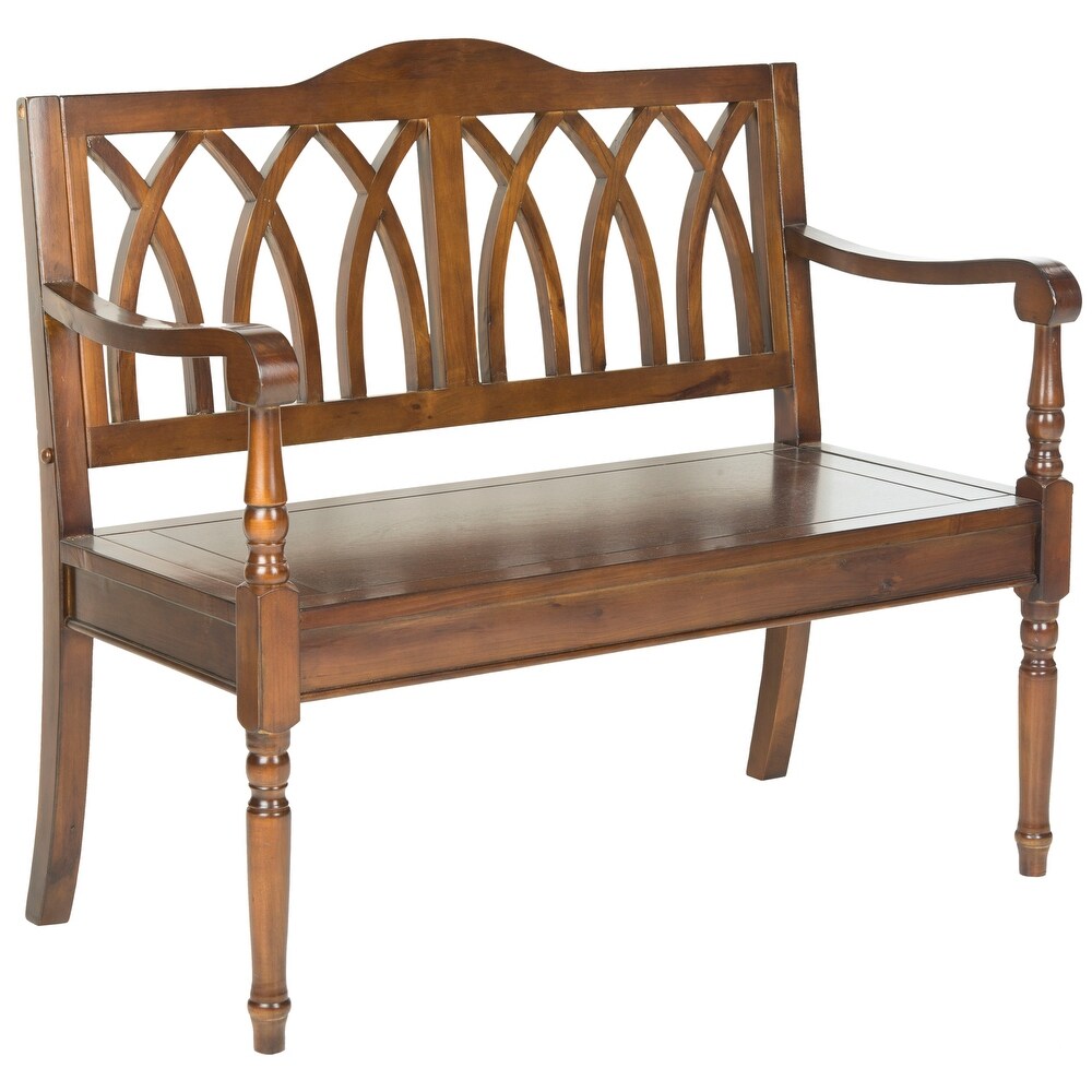 SAFAVIEH Benjamin Dark Walnut Finish Bench   40\