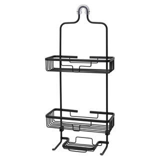 Zenna Home NeverRust Large Aluminum Hanging Over-the-Shower Caddy in Matte Black 7402ALBKL