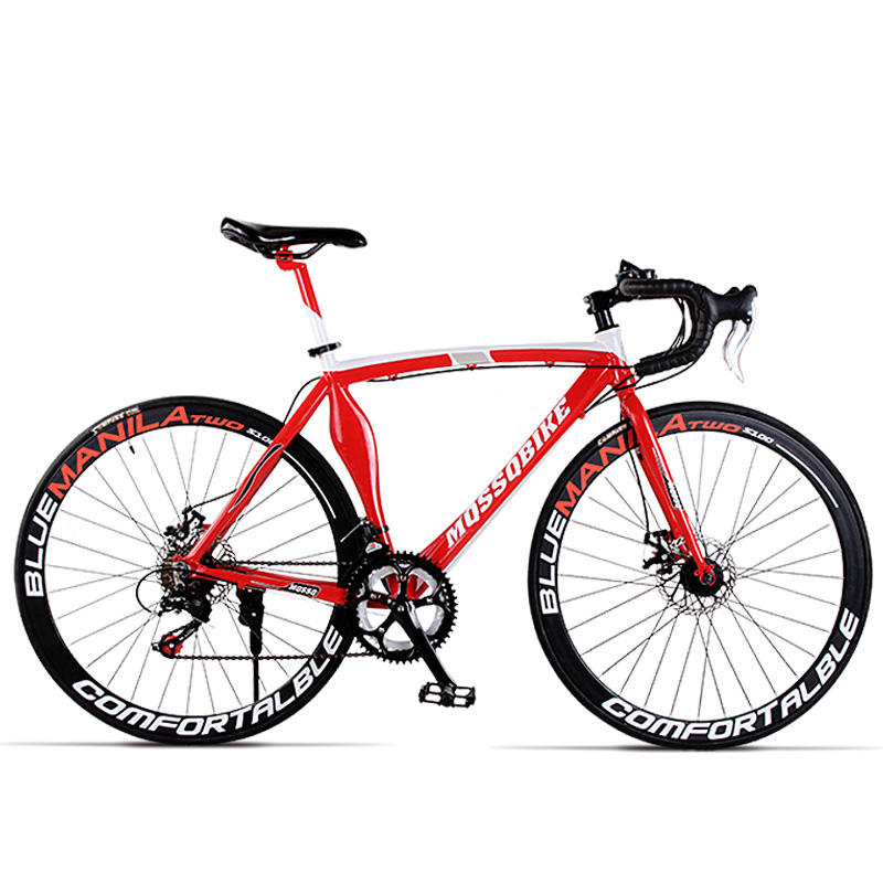 Racing bicycle for cycling road bike double disc brake racing bike 700C wheel size with road handlebar