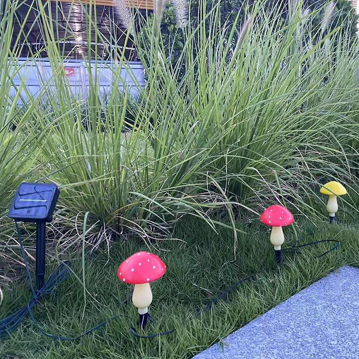 4.5m Mushroom Solar Light Ip65 Waterproof Fairy Light String Outdoor Garden Lawn Light Decor Solar String Light For Patio Path