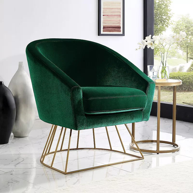 Glenda Accent Chair Metal Base