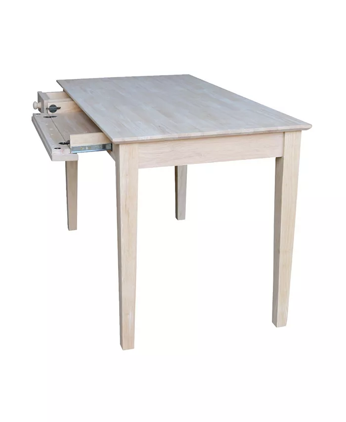 International Concepts Computer Desk with Flip Down Drawer