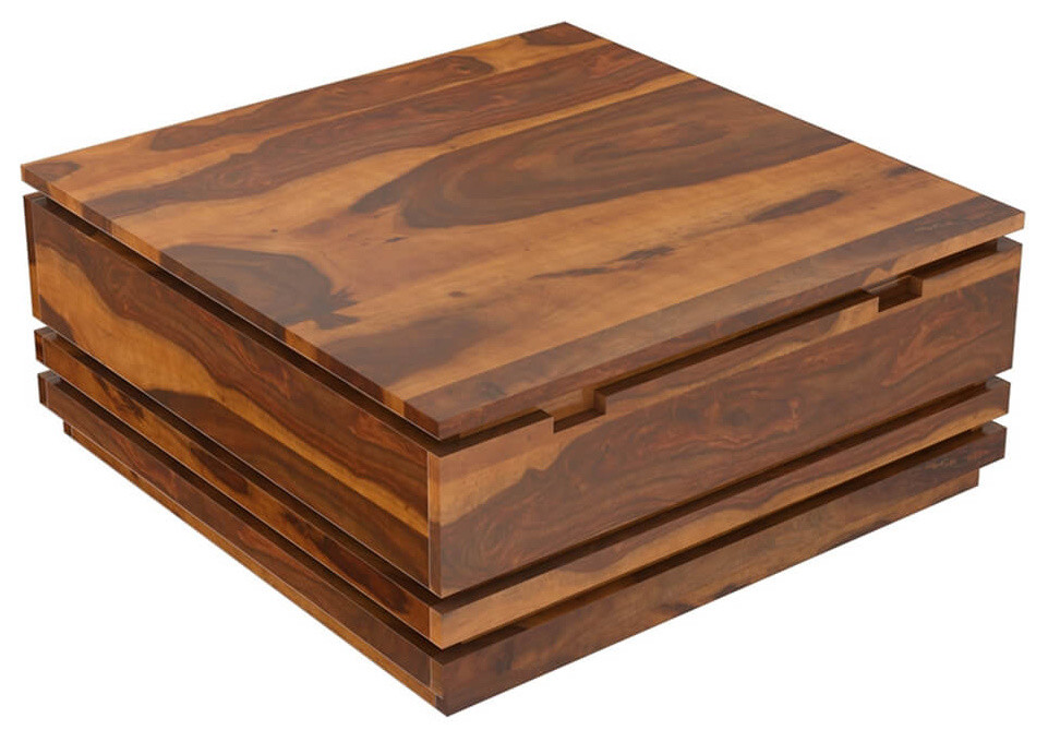 Modern Simplicity Rustic Solid Wood Coffee Table with 2 Drawers   Rustic   Coffee Tables   by Sierra Living Concepts Inc  Houzz