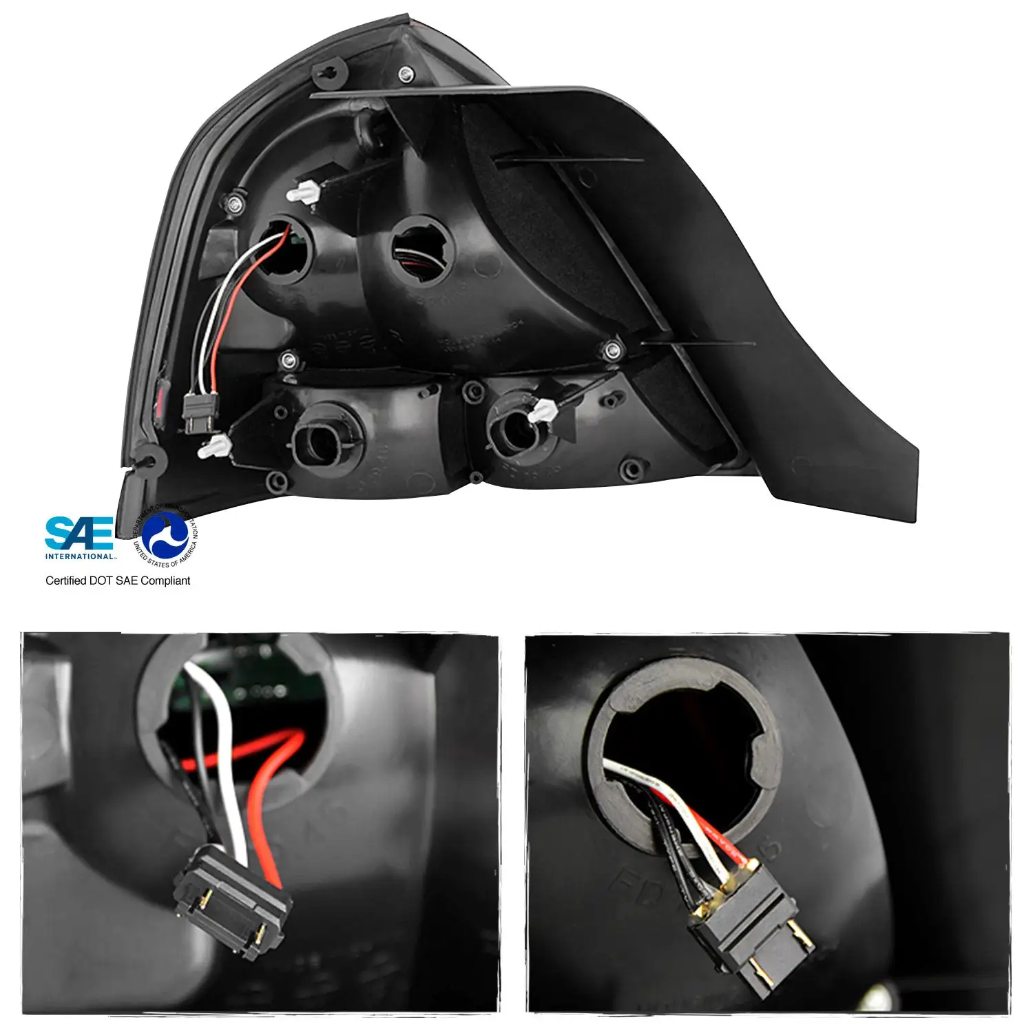 For 1998-2011 Ford Crown Victoria Smoked Headlights + LED Tail Brake Lamp Pair