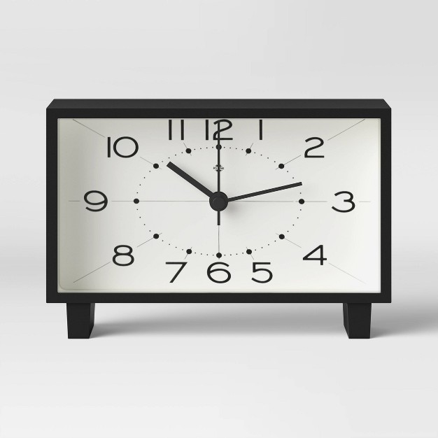 Rectangle Mantel Clock Black