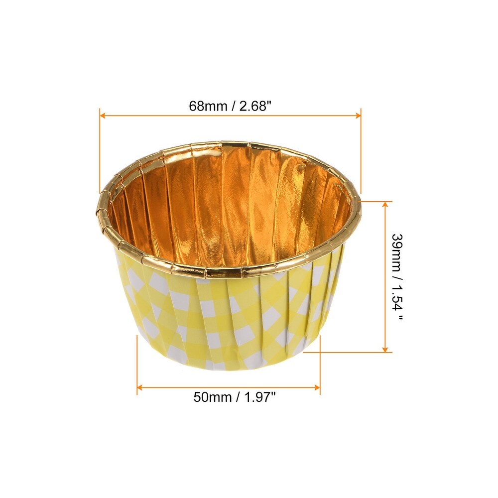 Plaid Cupcake Cups  50pcs Aluminum Foil Standard Cupcake Liners