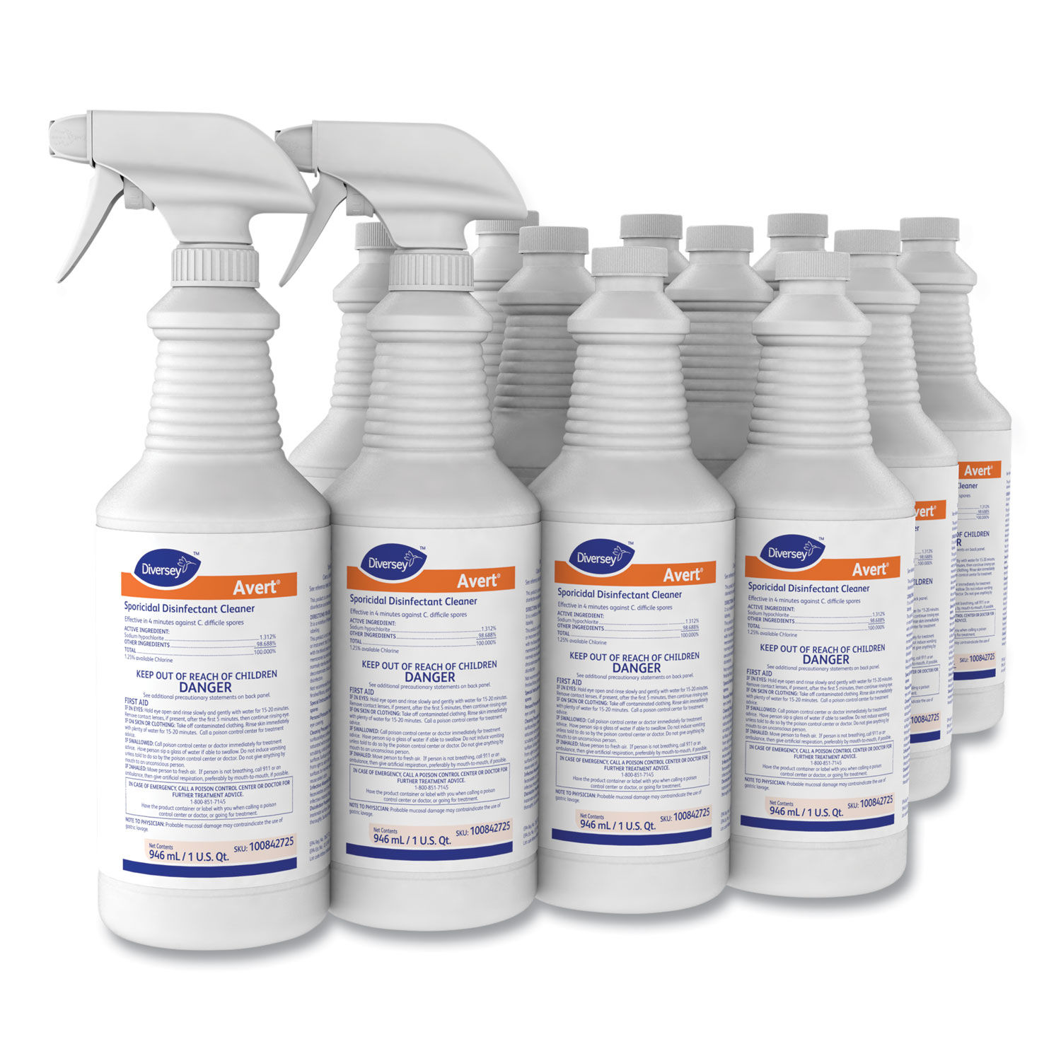 Avert Sporicidal Disinfectant Cleaner by Diverseyandtrade; DVO100842725