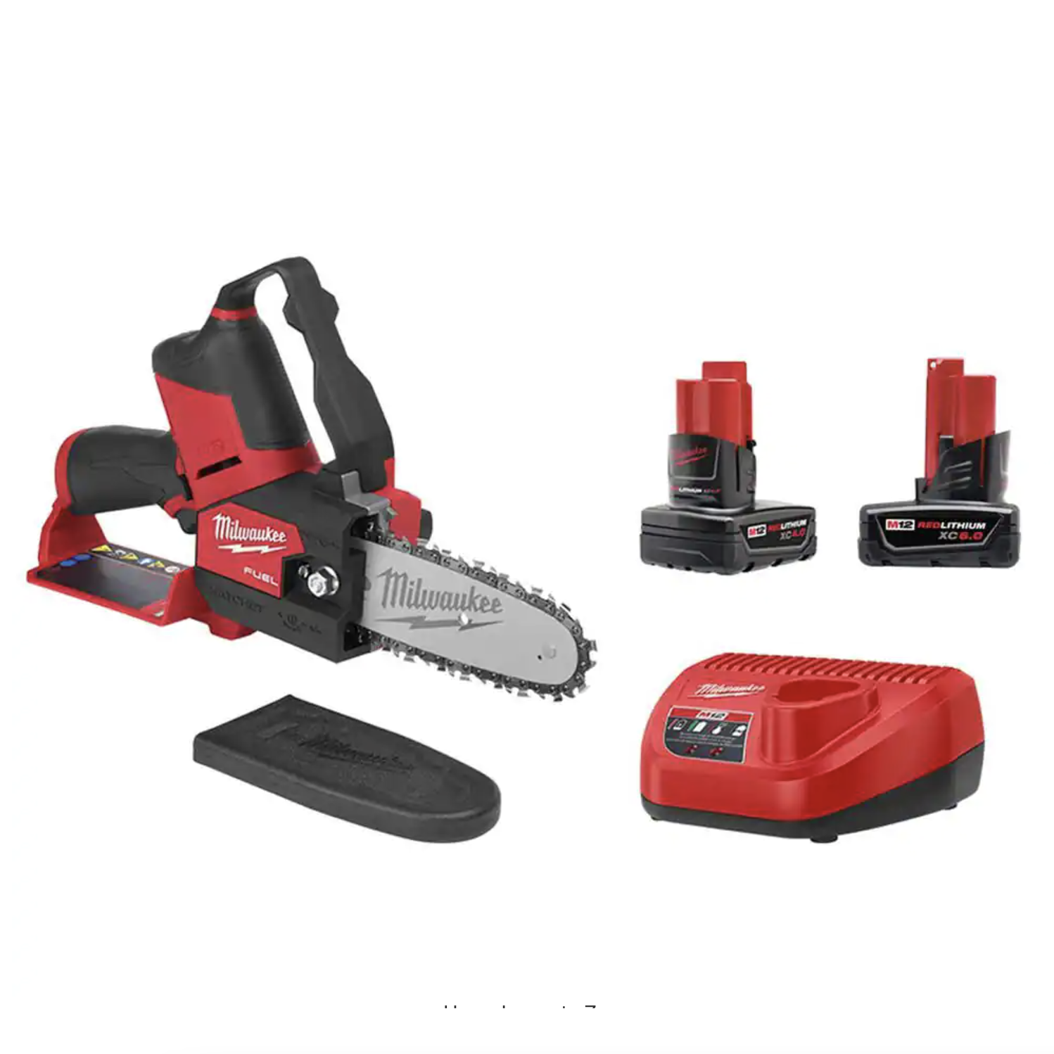 Milwaukee M12 FUEL 12-Volt Lithium-Ion Brushless Cordless 6 in. HATCHET Chainsaw Kit with 6.0 Ah and 4.0 Ah Battery， Charger (2527-21-48-11-2460)