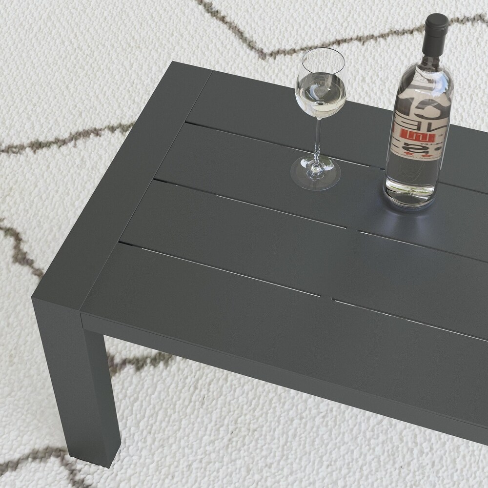 Grayton Gray Aluminum Outdoor Aluminum Coffee Table   40\