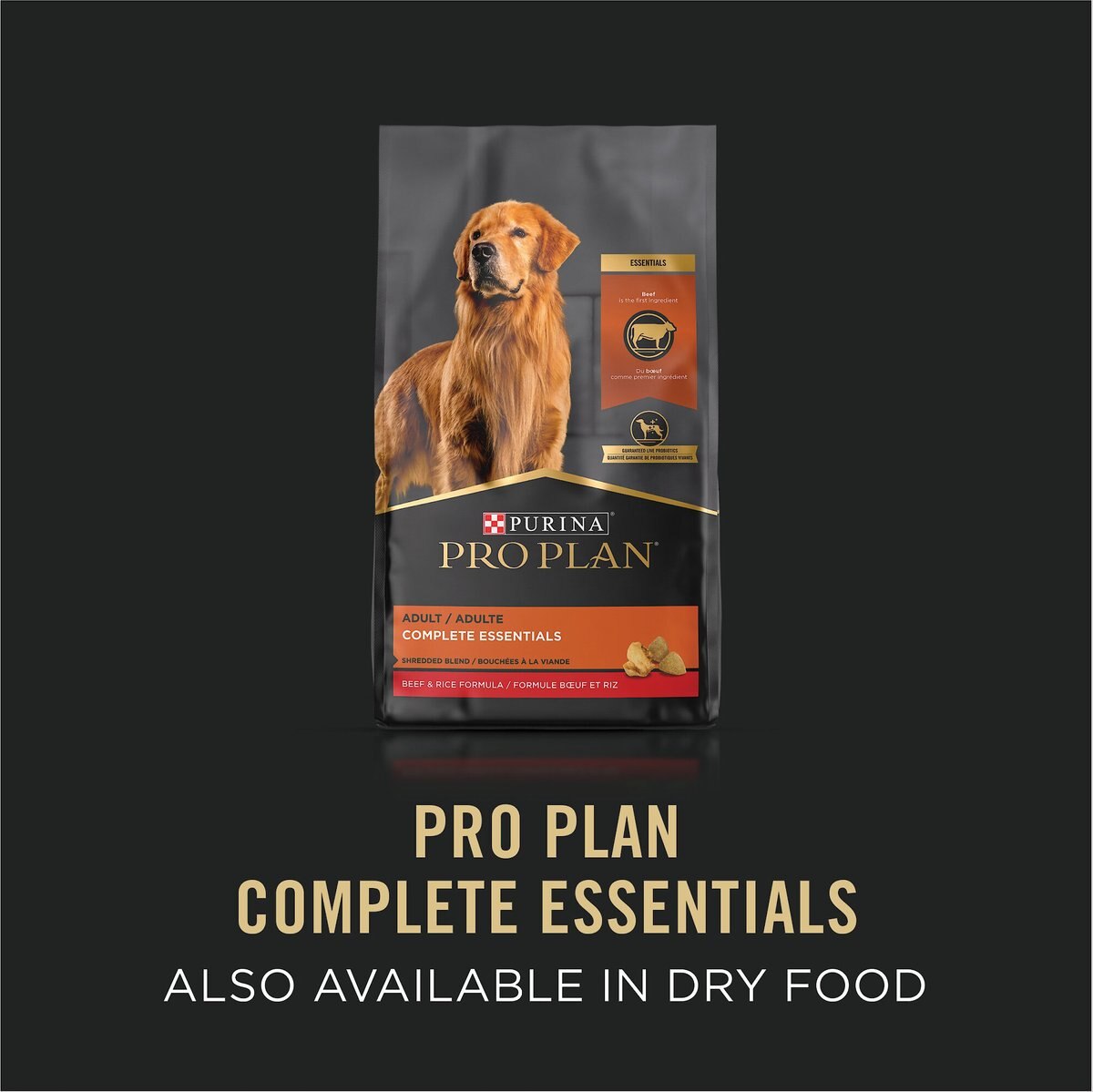 Purina Pro Plan Savor Adult Seared Beef， Green Beans and Brown Rice Entree in Gravy Canned Dog Food