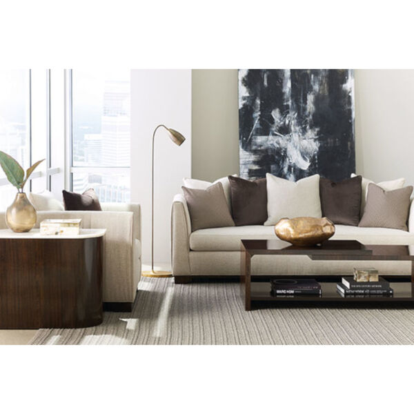 Modern Streamline Beige Sofa