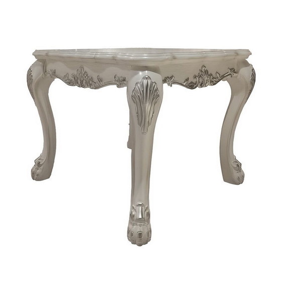 Acme LV01692 Dresden End Table  Antique White Fini...