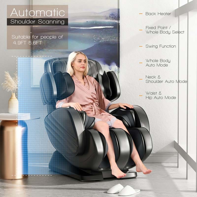 3D SL Track Zero Gravity Massage Chair with Heat, Assembly-Free Full Body Massage Recliner