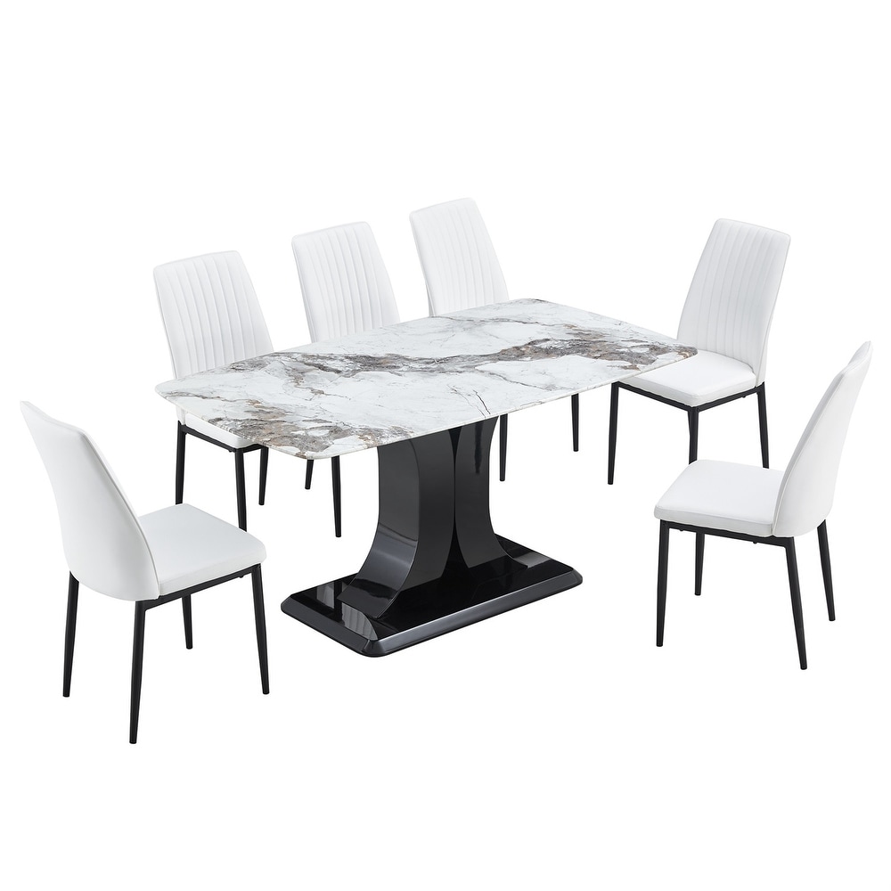 Merax Luxury Rectangular Kitchen Table for 6 8