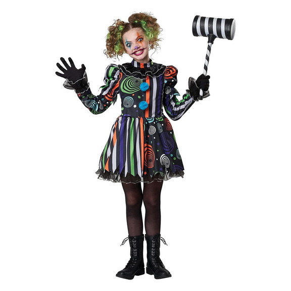 California Costumes Neon Nightmare Clown Child Cos...