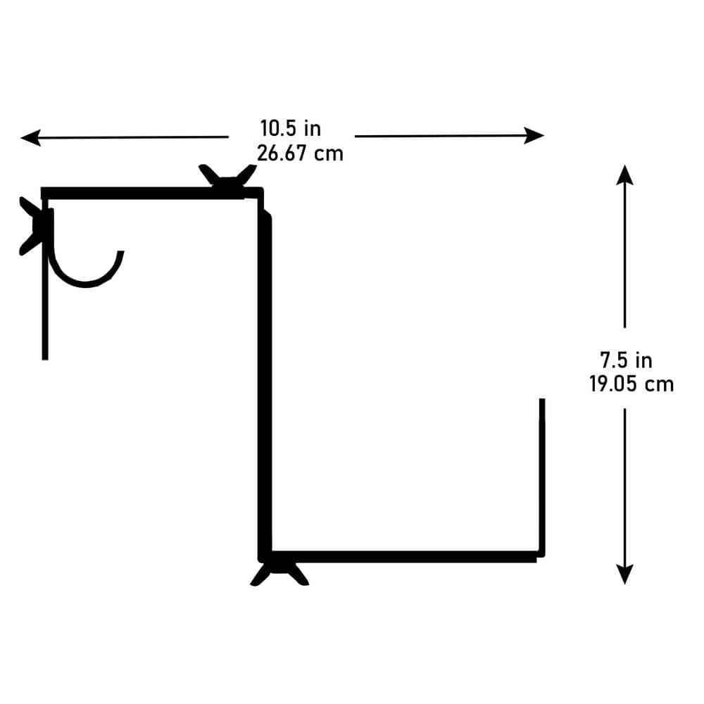 Vigoro Adjustable Window Planter Box Single Metal Bracket 51472