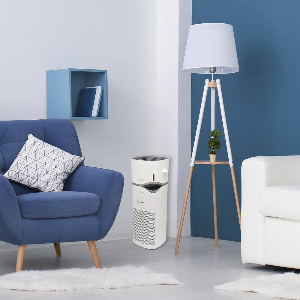 GermGuardian APH406W 2-in-1 Air Purifier and Humidifier All Season Console with HEPA Filter and Humidifier for Large Rooms Up to 384 sq. ft.