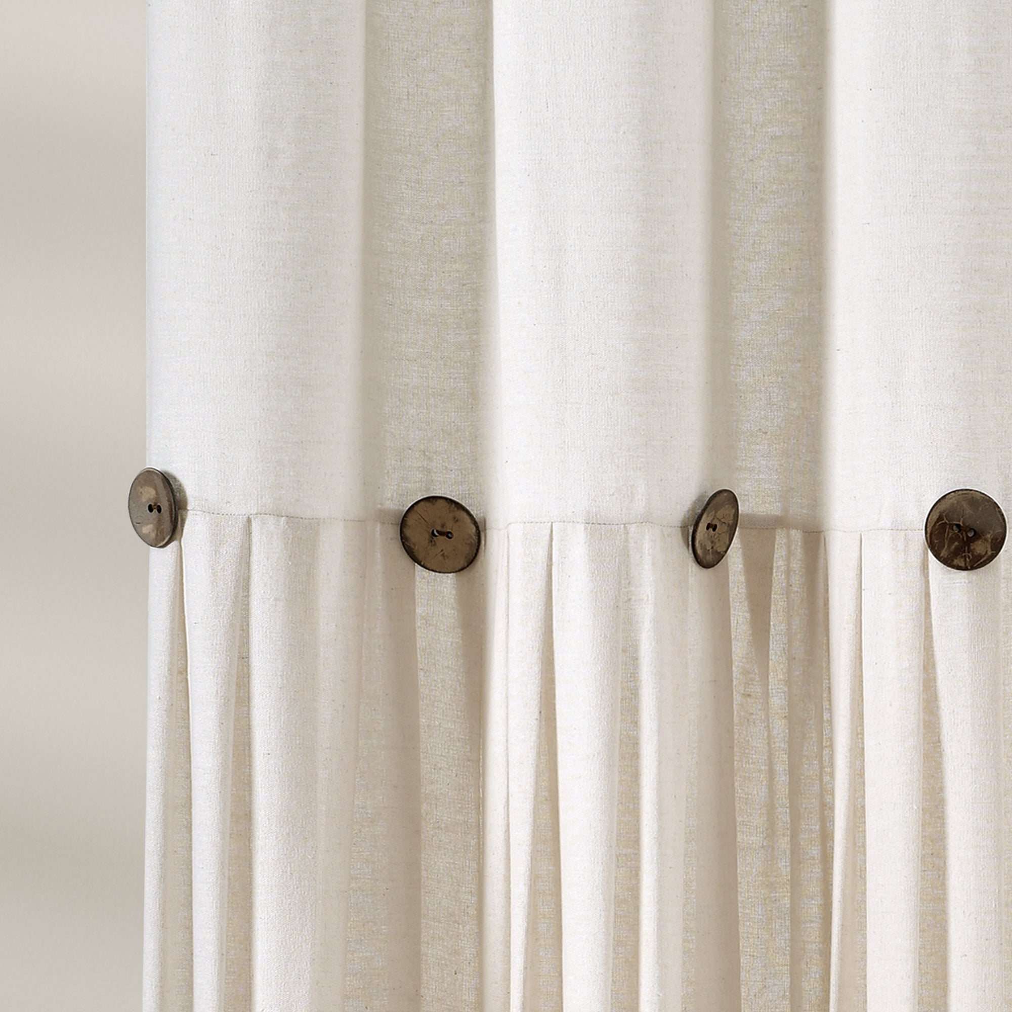 Linen Button Shower Curtain