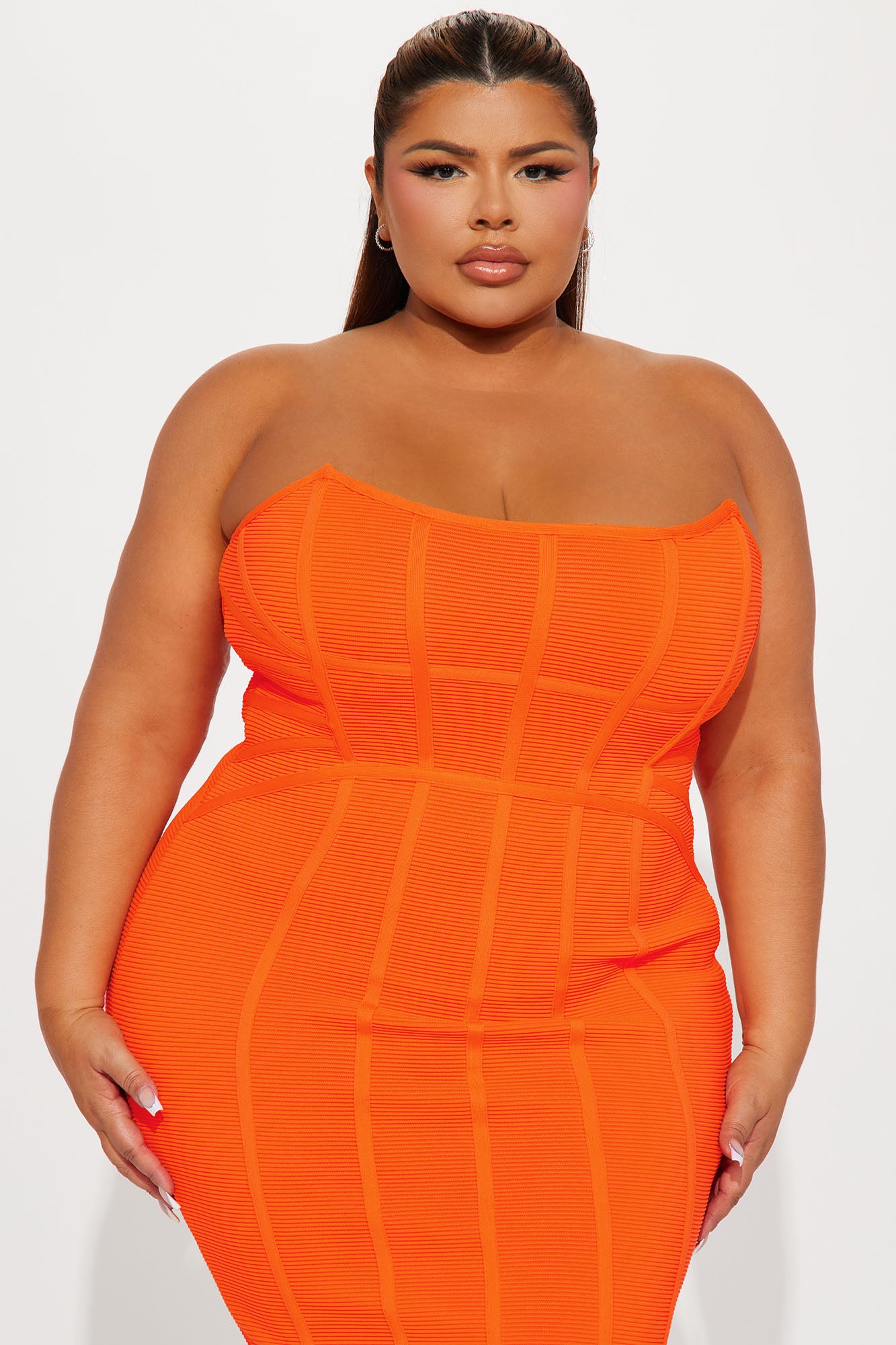 Bangkok Bandage Midi Dress - Orange