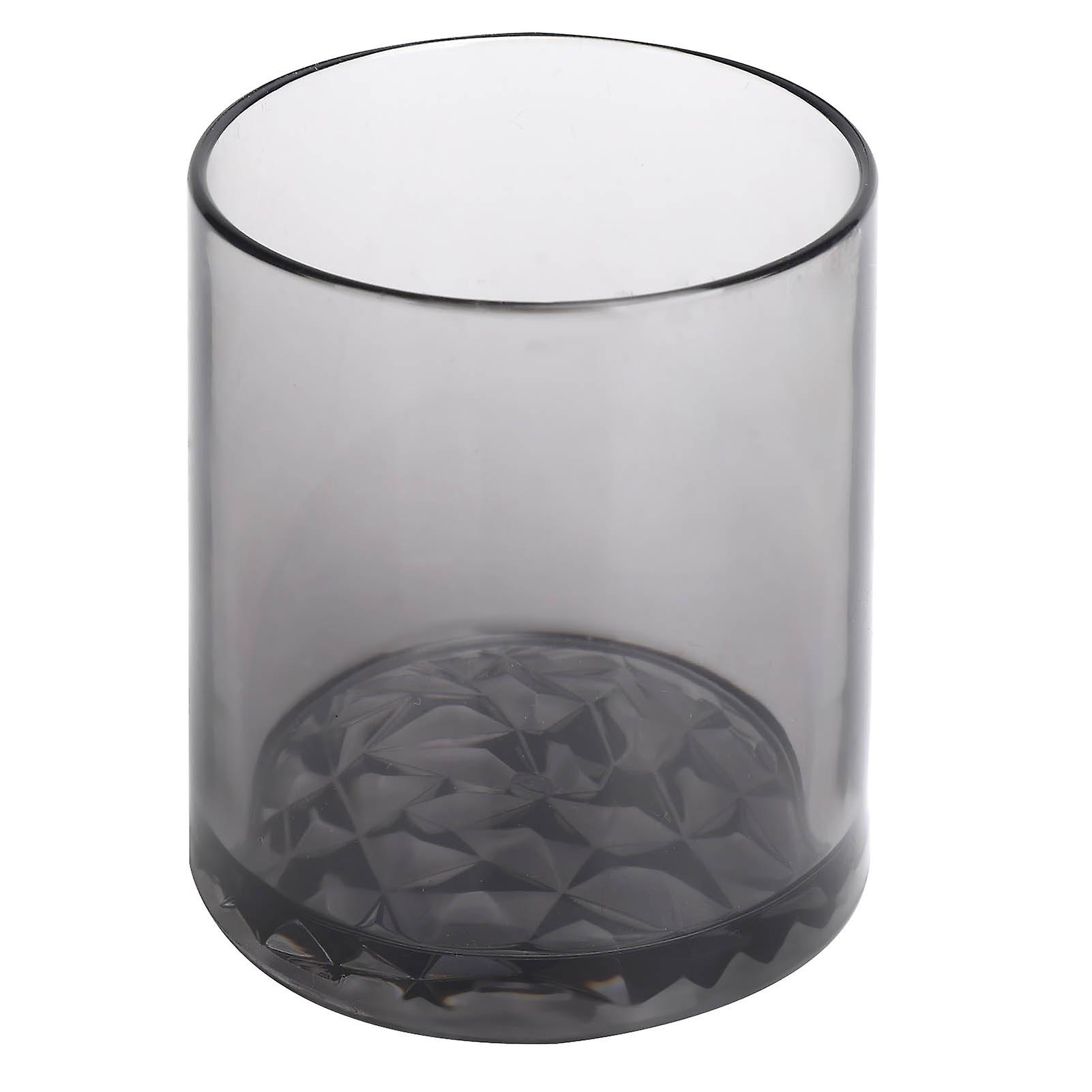 Round Wine Cup With Diamond-shape Bottom Reusable Tea Juice Milk Mug For Home Bar Club Usegray