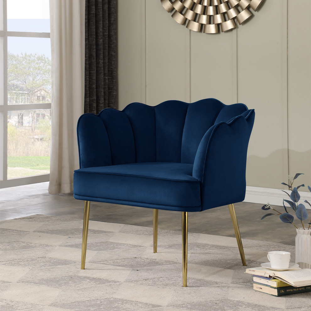 Jayleen Velvet Wide Barrel Chair   Midcentury   Armchairs And Accent Chairs   by Best Master Furniture  Houzz