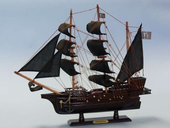 Handcrafted Model Ships QA20 Wooden Blackbeard's Q...