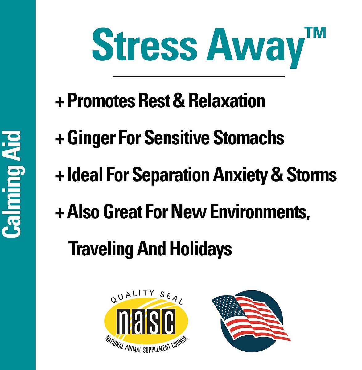 VetClassics Stress Away Calming Aid Soft Chews Dog and Cat Supplement， 65 count