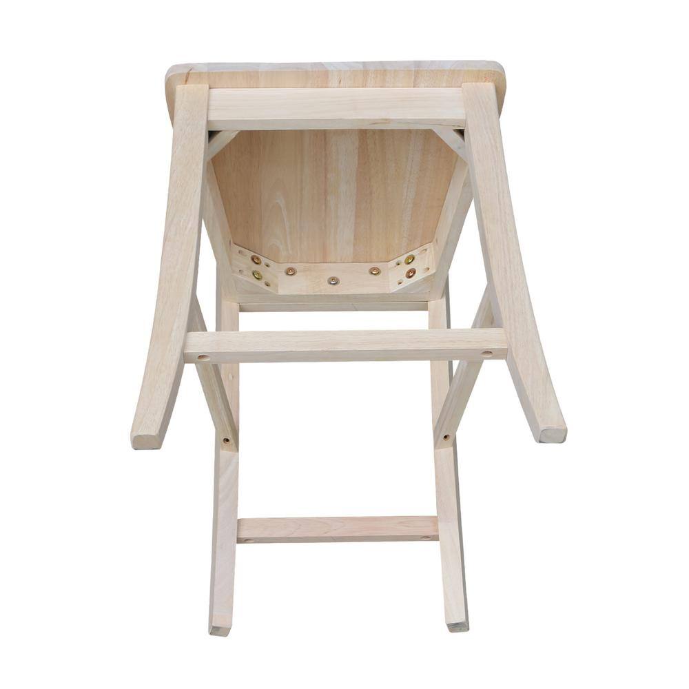 International Concepts Roma 24 in. Unfinished Wood Bar Stool S-3102