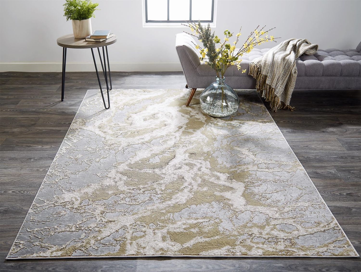 Tripoli Gray and Beige Rug by BD Fine