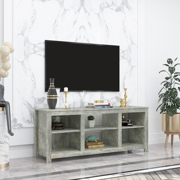 TV stand furniture with 4 storage compartments and 1 shelf cabinet