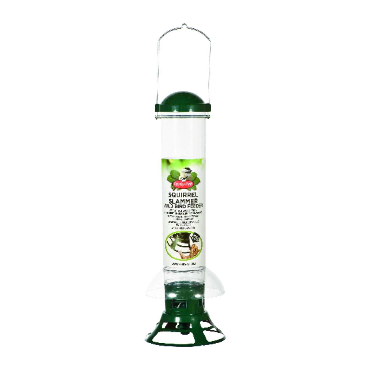 Perky-Pet Squirrel Slammer Wild Bird 3.5 lb Metal/Plastic Bird Feeder 3 ports