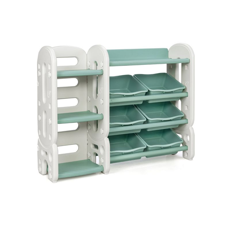 Kids Toy Storage Organizer with Bins and Multi-Layer Shelf for Bedroom Playroom