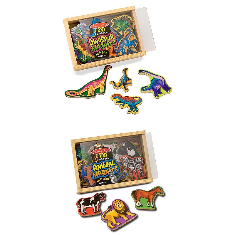 Melissa and Doug Animal and Dinosaur Magnets Bundle