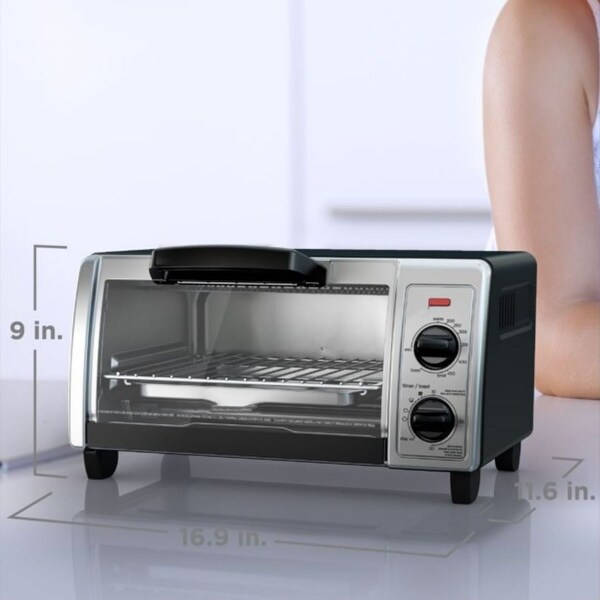 4-Slice Toaster Oven， Stainless Steel