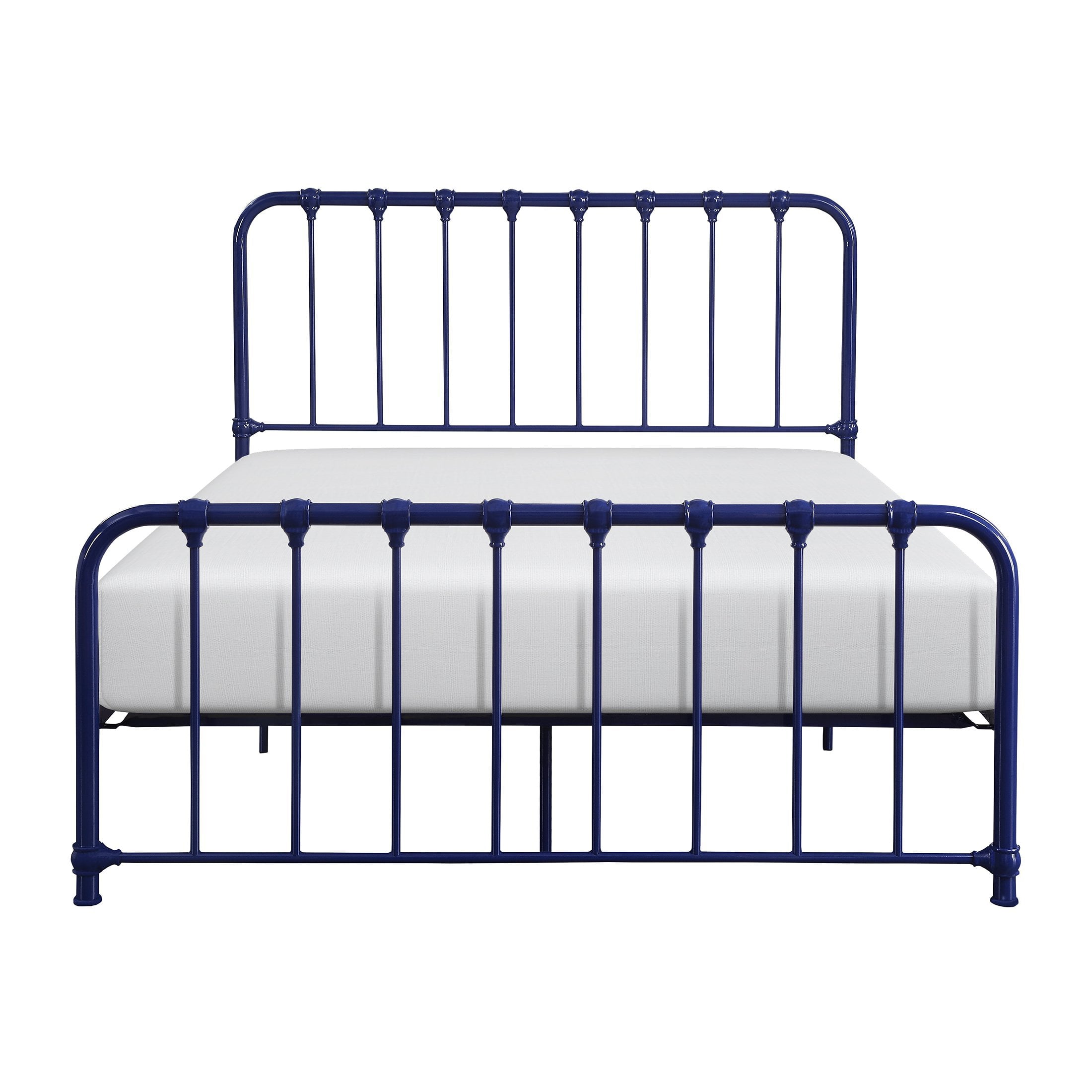 OakvillePark Umatilla Metal Platform Bed, Full, Navy Blue