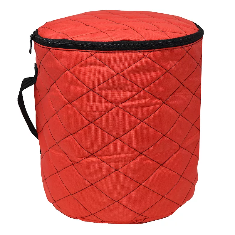 3 Reel Red Christmas Light Set Quilted Storage Bag