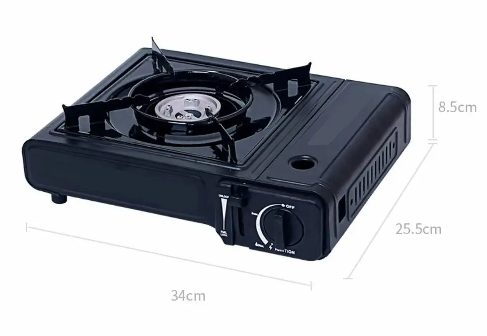 High quality appearance low price portable double burner butane small portable gas stove with cylinder korea