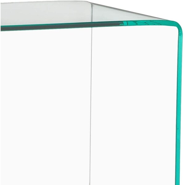 Modern Contemporary Bent Glass Entryway Console Table， 43