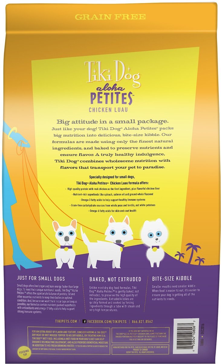 Tiki Dog Aloha Petites Chicken Luau Grain-Free Dry Dog Food