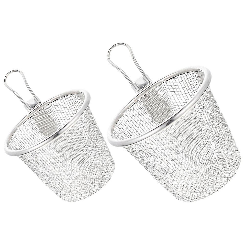 2pcs Hot Pot Strainer Spoon Frying Food Basket Stainless Steel Noodle Strainer Kitchen Strainer