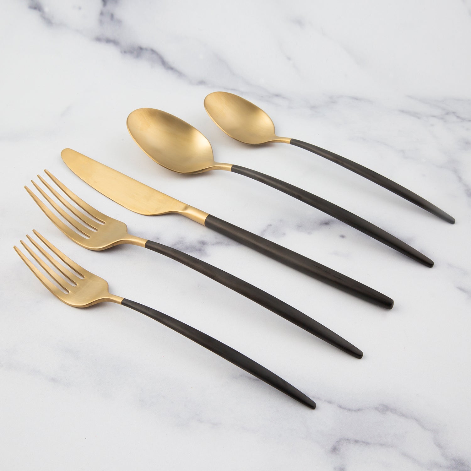 Gaze Two-Tone Satin 20-Piece Flatware Set